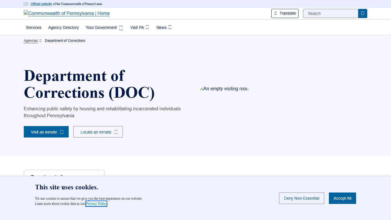 Department of Corrections | Department of Corrections | Commonwealth of Pennsylvania